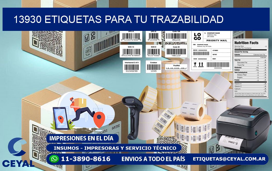 13930 etiquetas para tu trazabilidad
