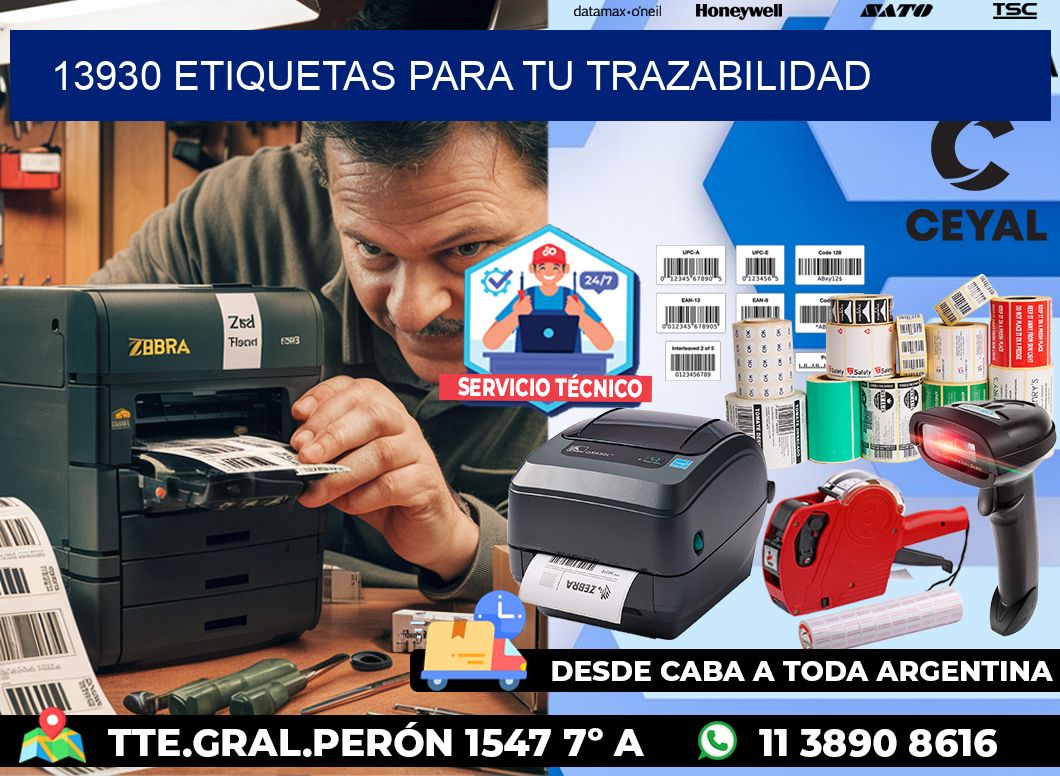 13930 etiquetas para tu trazabilidad