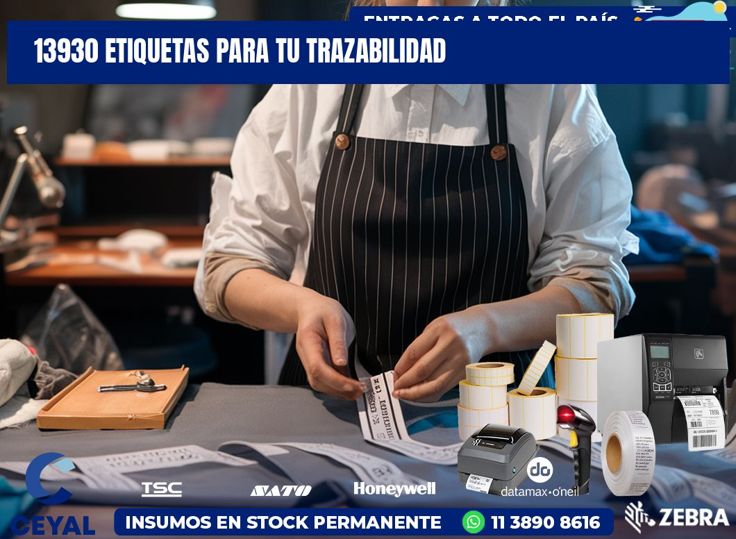 13930 etiquetas para tu trazabilidad