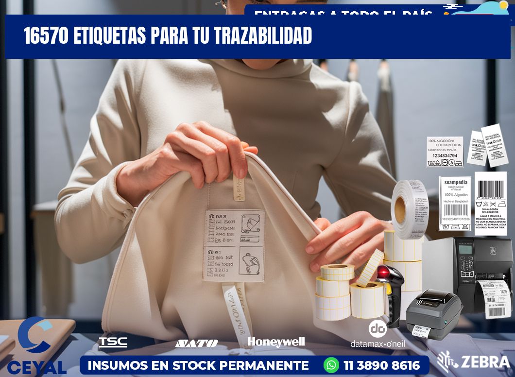 16570 etiquetas para tu trazabilidad