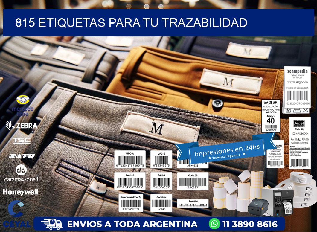 815 etiquetas para tu trazabilidad