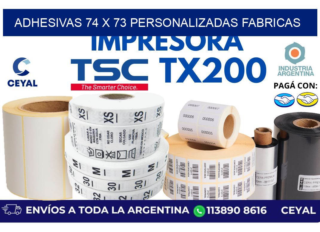 adhesivas 74 x 73 personalizadas fabricas