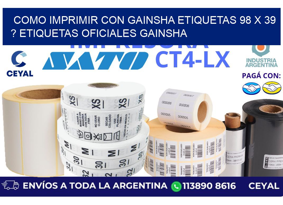 como imprimir con gainsha etiquetas 98 x 39 ? etiquetas oficiales gainsha