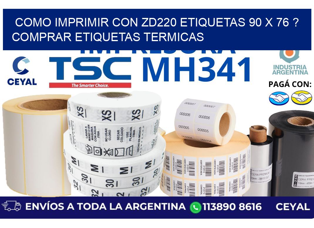 como imprimir con zd220 etiquetas 90 x 76 ? Comprar Etiquetas termicas