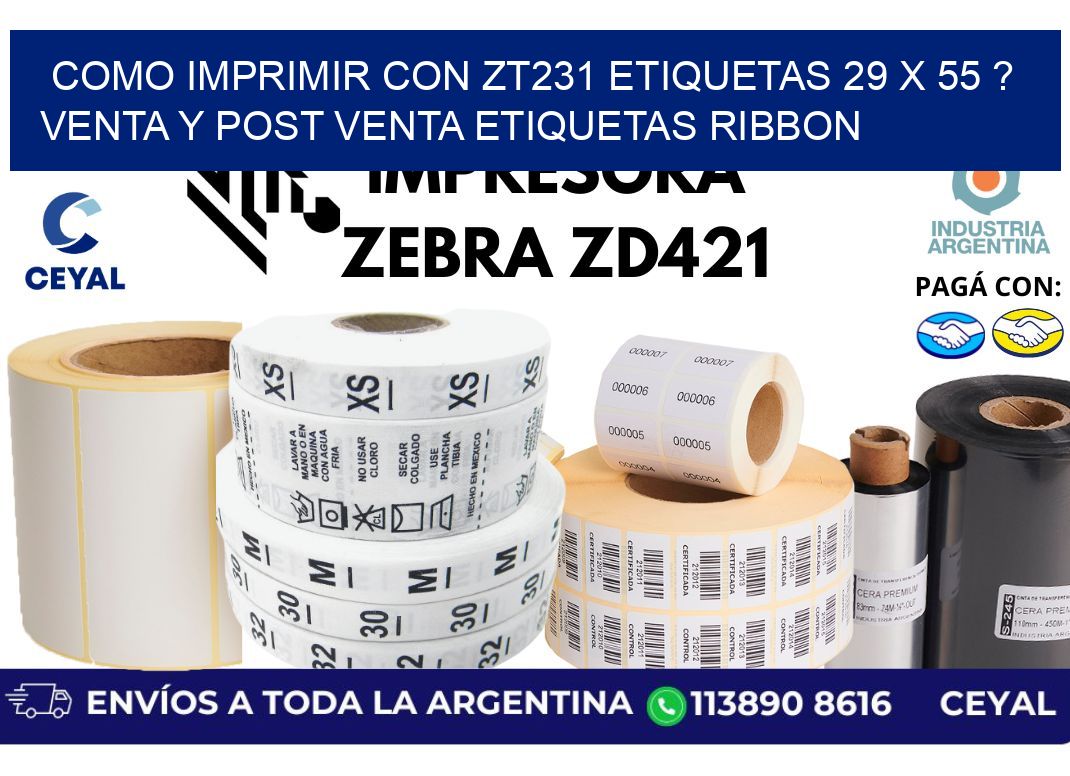 como imprimir con zt231 etiquetas 29 x 55 ? Venta y post venta etiquetas ribbon