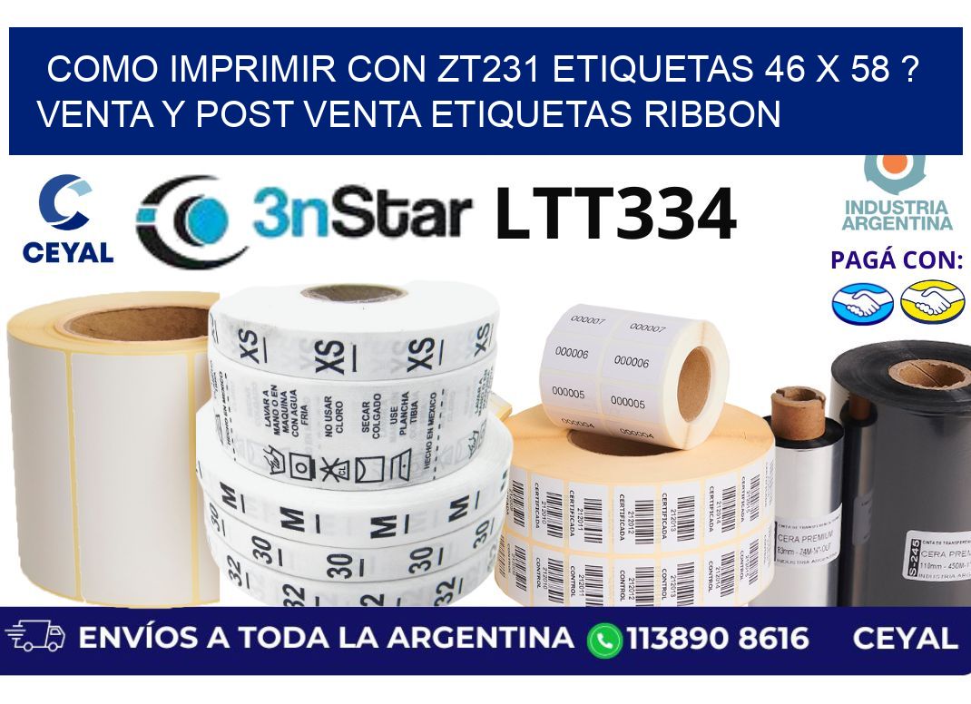 como imprimir con zt231 etiquetas 46 x 58 ? Venta y post venta etiquetas ribbon