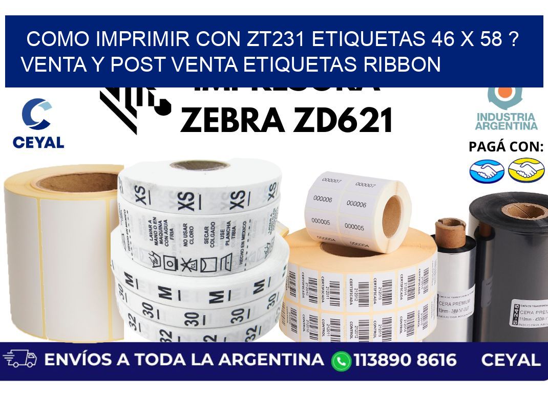 como imprimir con zt231 etiquetas 46 x 58 ? Venta y post venta etiquetas ribbon