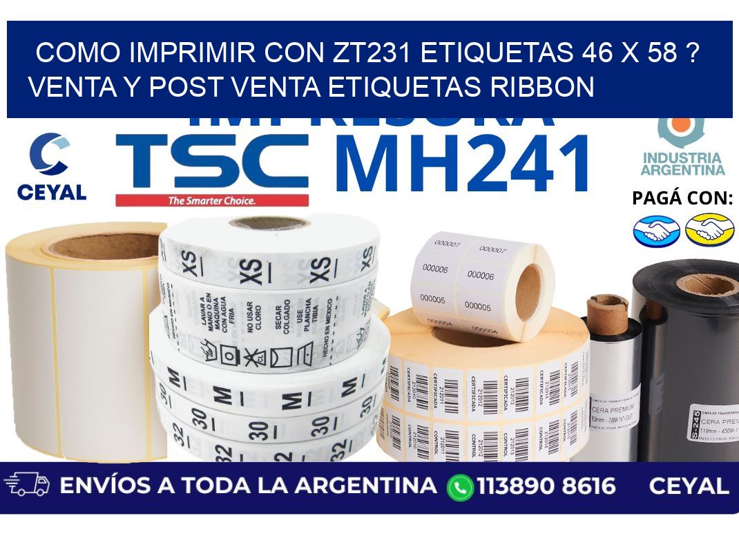 como imprimir con zt231 etiquetas 46 x 58 ? Venta y post venta etiquetas ribbon