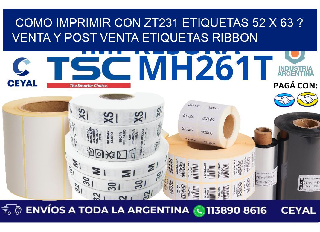 como imprimir con zt231 etiquetas 52 x 63 ? Venta y post venta etiquetas ribbon