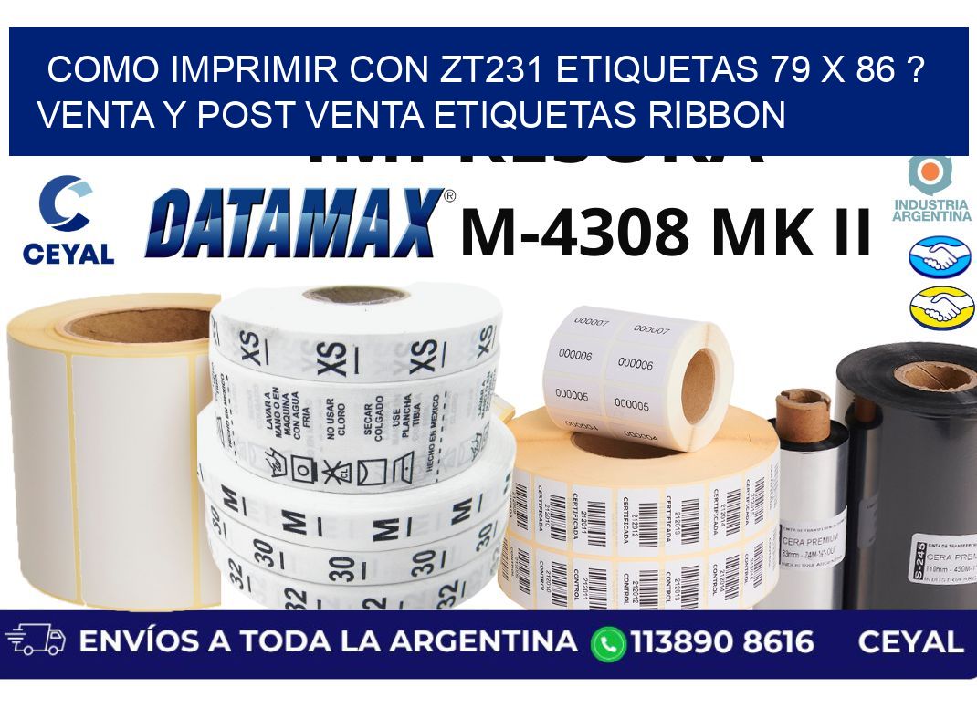 como imprimir con zt231 etiquetas 79 x 86 ? Venta y post venta etiquetas ribbon