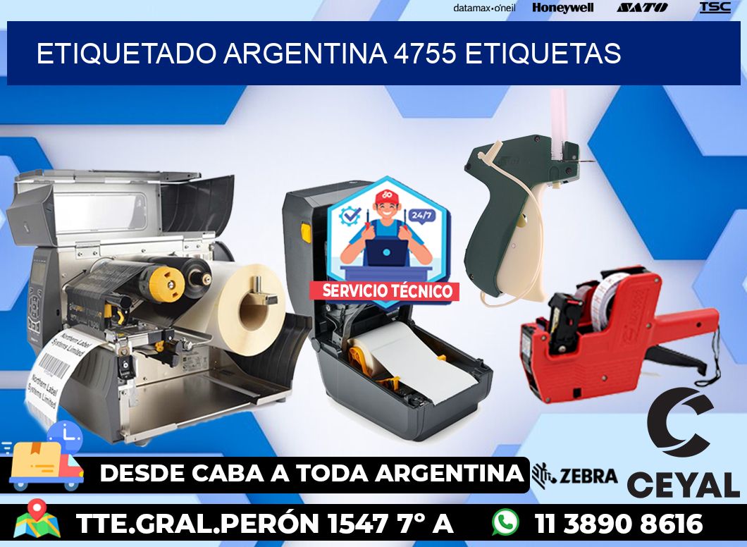 etiquetado argentina 4755 etiquetas