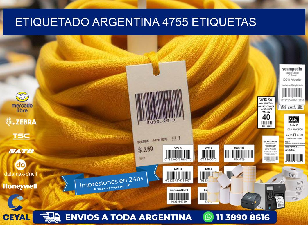 etiquetado argentina 4755 etiquetas