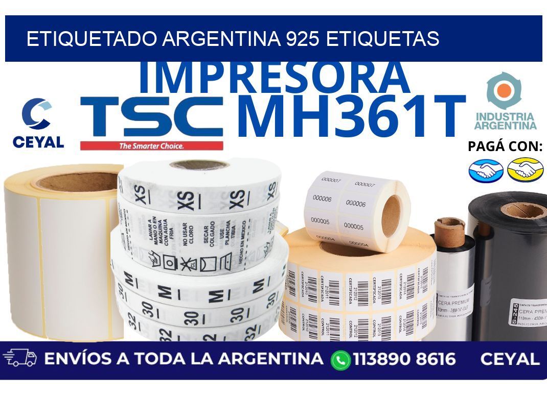 etiquetado argentina 925 etiquetas