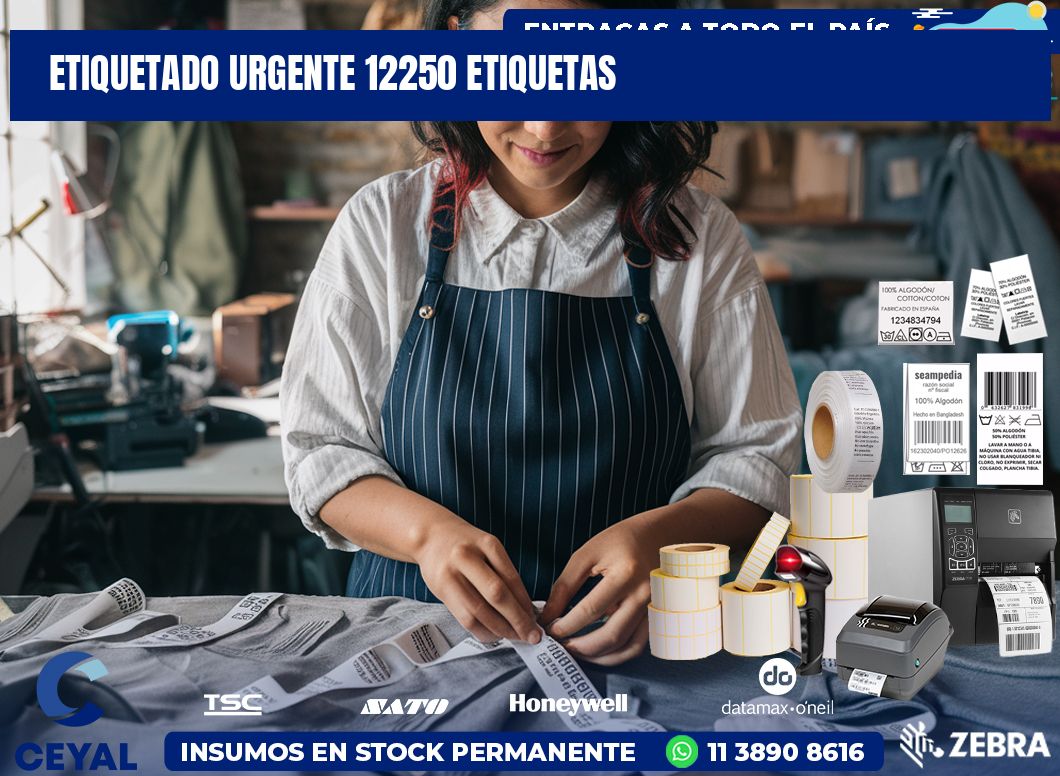 etiquetado urgente 12250 etiquetas