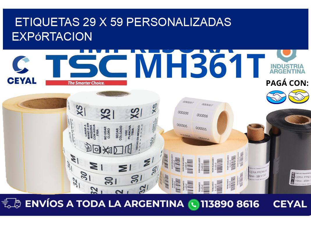 etiquetas 29 x 59 personalizadas expórtacion