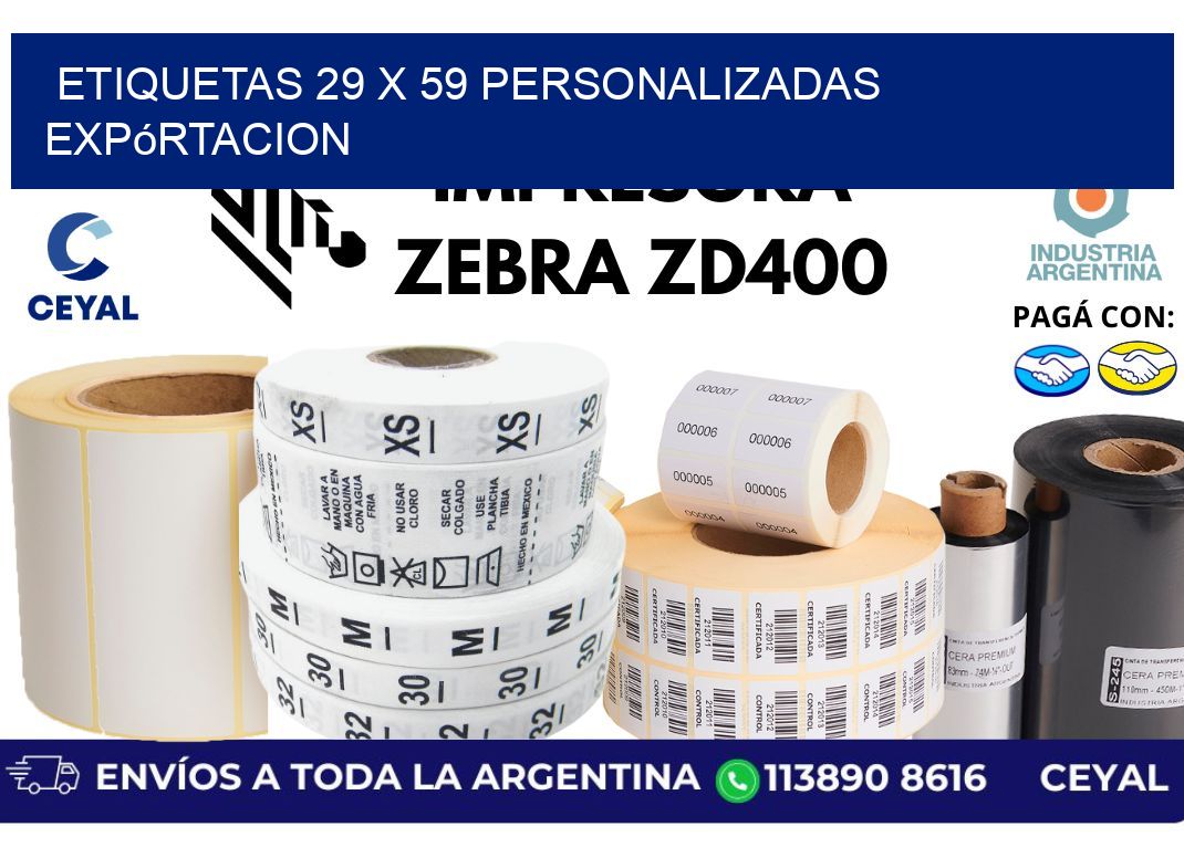 etiquetas 29 x 59 personalizadas expórtacion