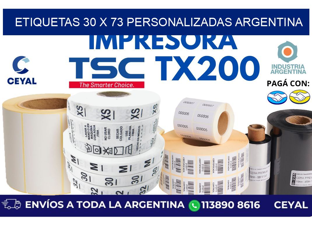 etiquetas 30 x 73 personalizadas argentina