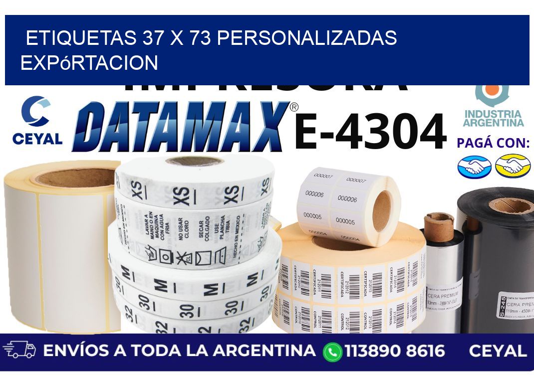 etiquetas 37 x 73 personalizadas expórtacion