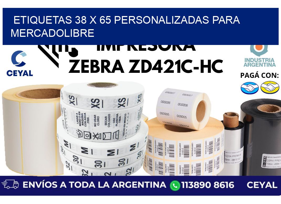 etiquetas 38 x 65 personalizadas para mercadolibre