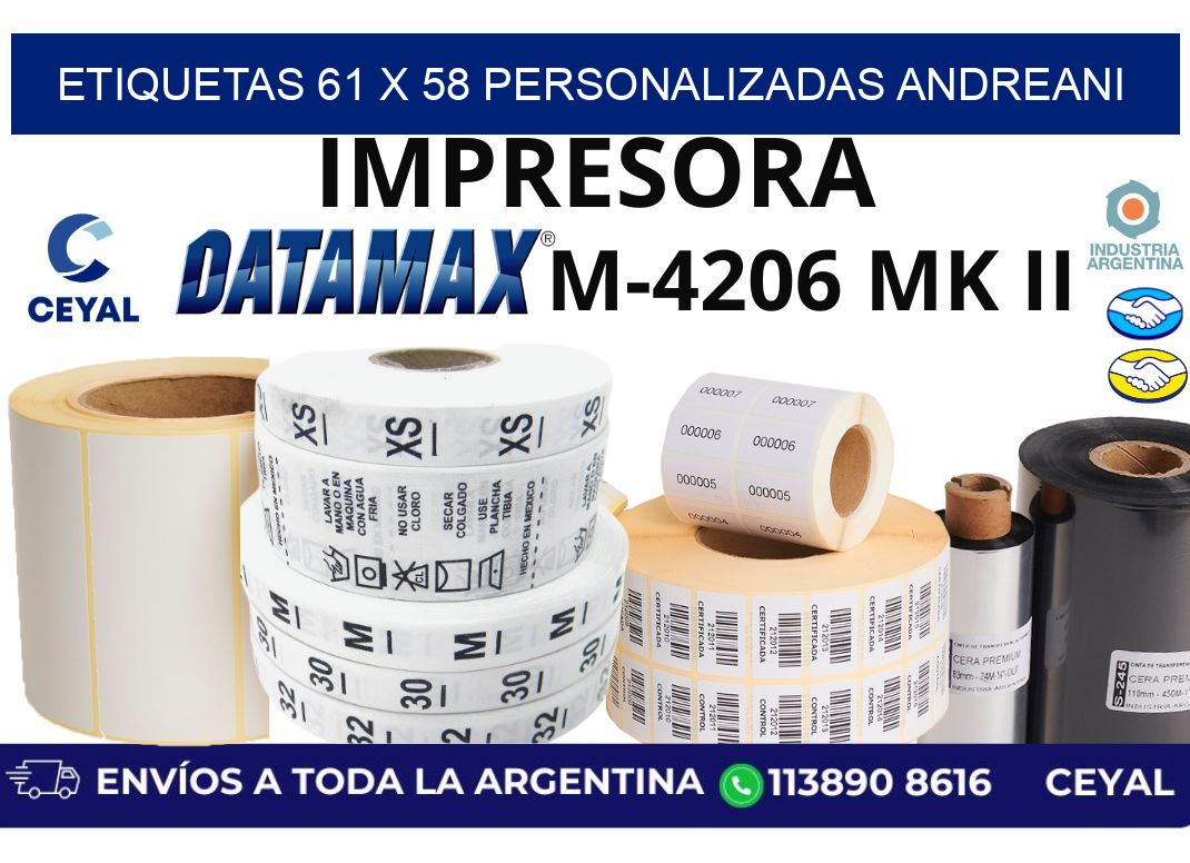 etiquetas 61 x 58 personalizadas andreani