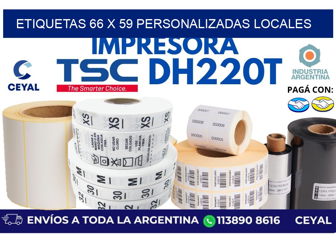 etiquetas 66 x 59 personalizadas locales