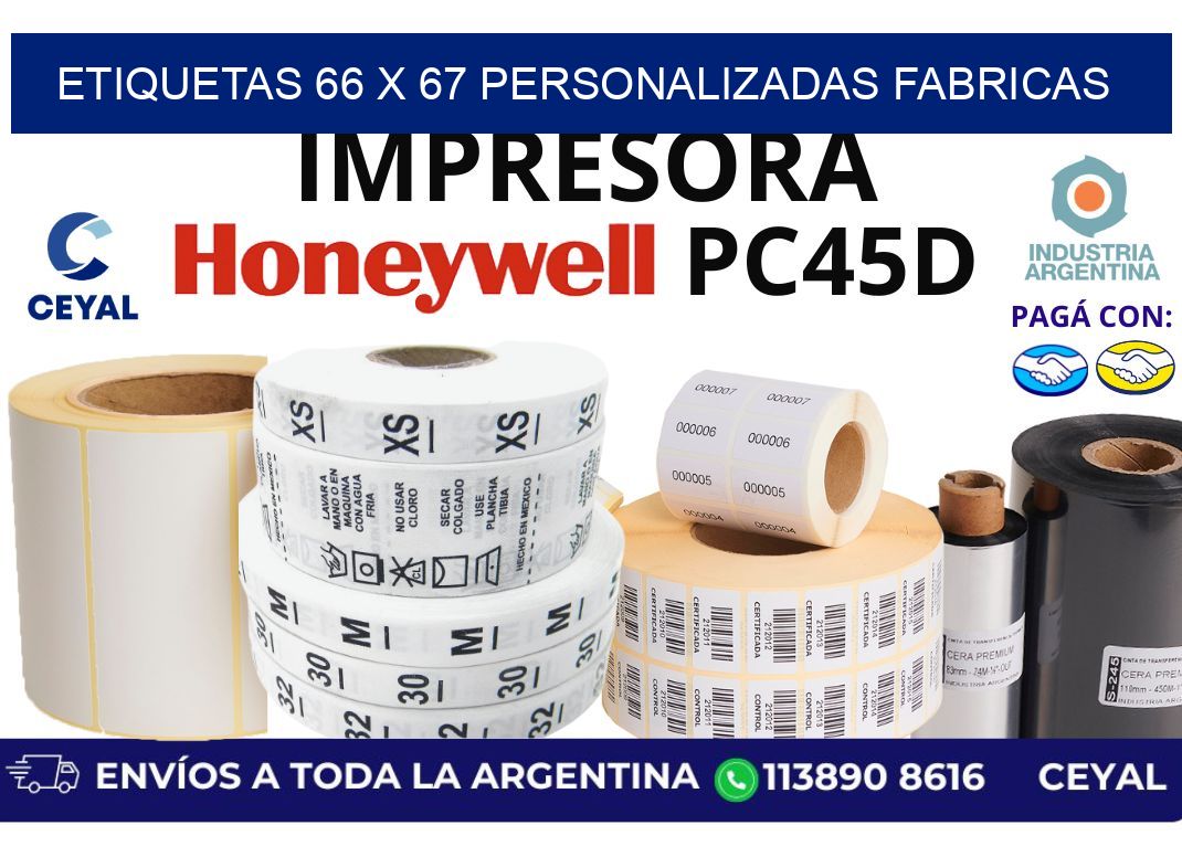 etiquetas 66 x 67 personalizadas fabricas