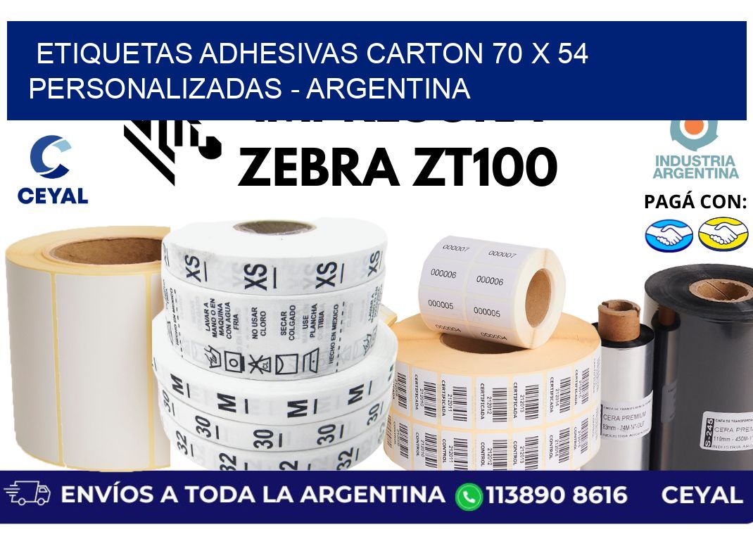 etiquetas adhesivas carton 70 x 54 personalizadas – Argentina