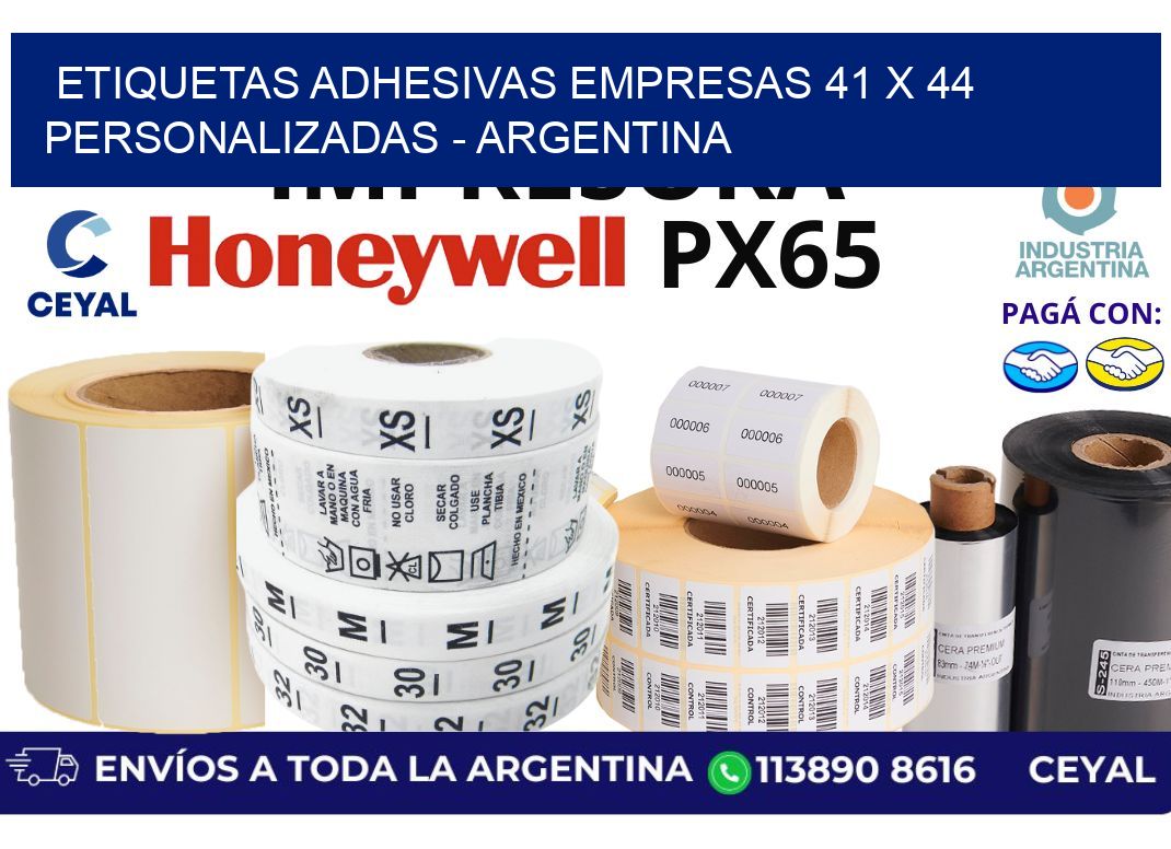 etiquetas adhesivas empresas 41 x 44 personalizadas - Argentina
