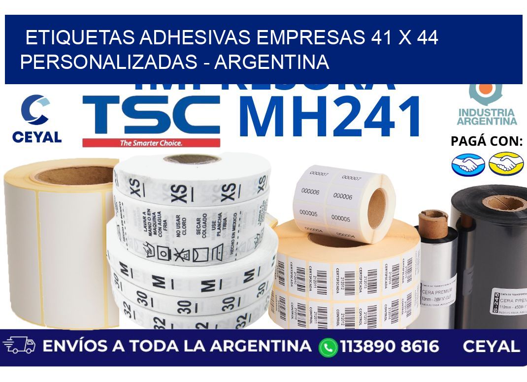 etiquetas adhesivas empresas 41 x 44 personalizadas - Argentina
