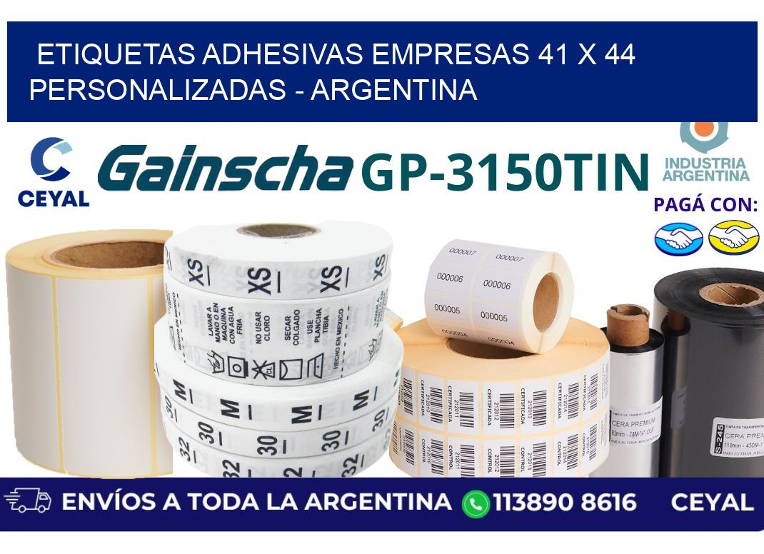 etiquetas adhesivas empresas 41 x 44 personalizadas – Argentina