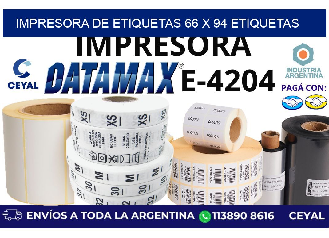 impresora de etiquetas 66 x 94 etiquetas