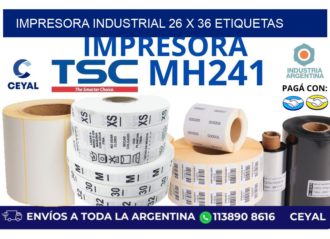 impresora industrial 26 x 36 etiquetas