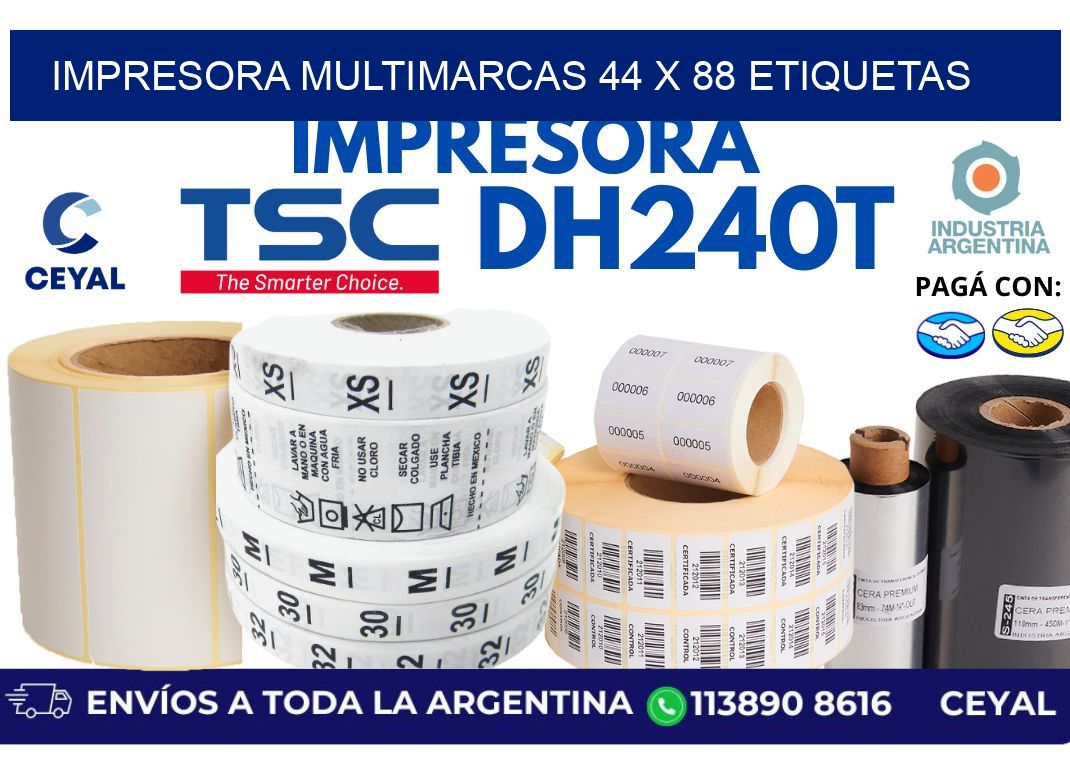 impresora multimarcas 44 x 88 etiquetas