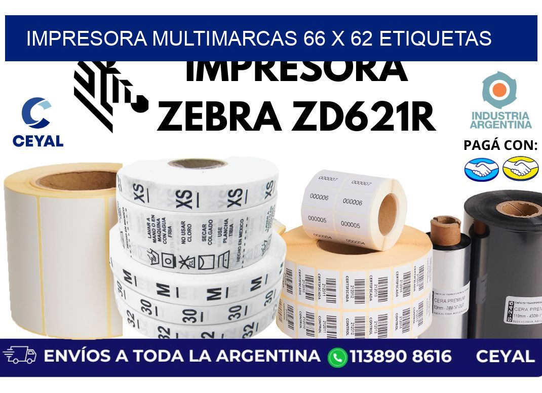 impresora multimarcas 66 x 62 etiquetas