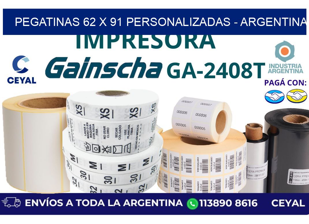 pegatinas 62 x 91 personalizadas - Argentina