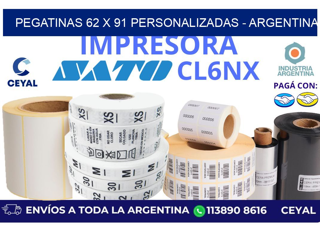 pegatinas 62 x 91 personalizadas – Argentina