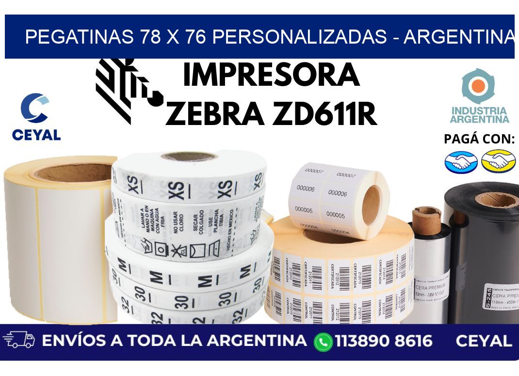 pegatinas 78 x 76 personalizadas - Argentina