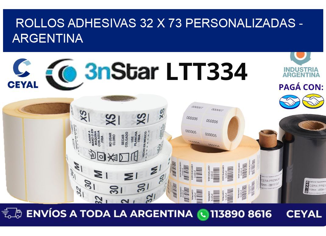 rollos adhesivas 32 x 73 personalizadas – Argentina