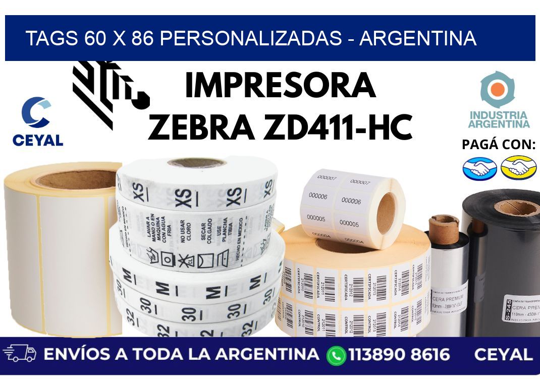 tags 60 x 86 personalizadas - Argentina