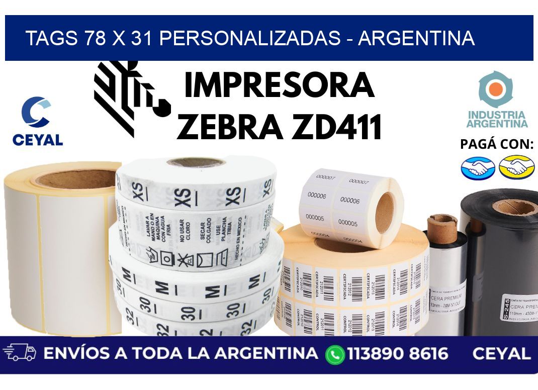 tags 78 x 31 personalizadas - Argentina