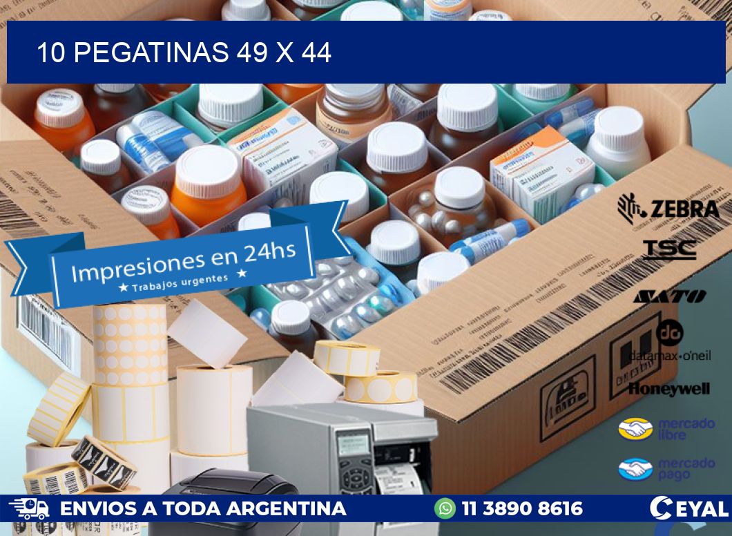 10 PEGATINAS 49 x 44