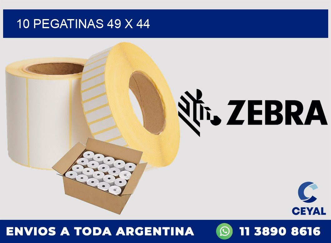 10 PEGATINAS 49 x 44