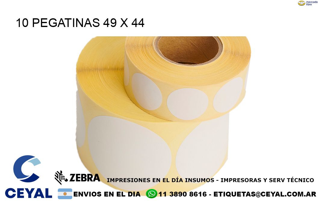 10 PEGATINAS 49 x 44