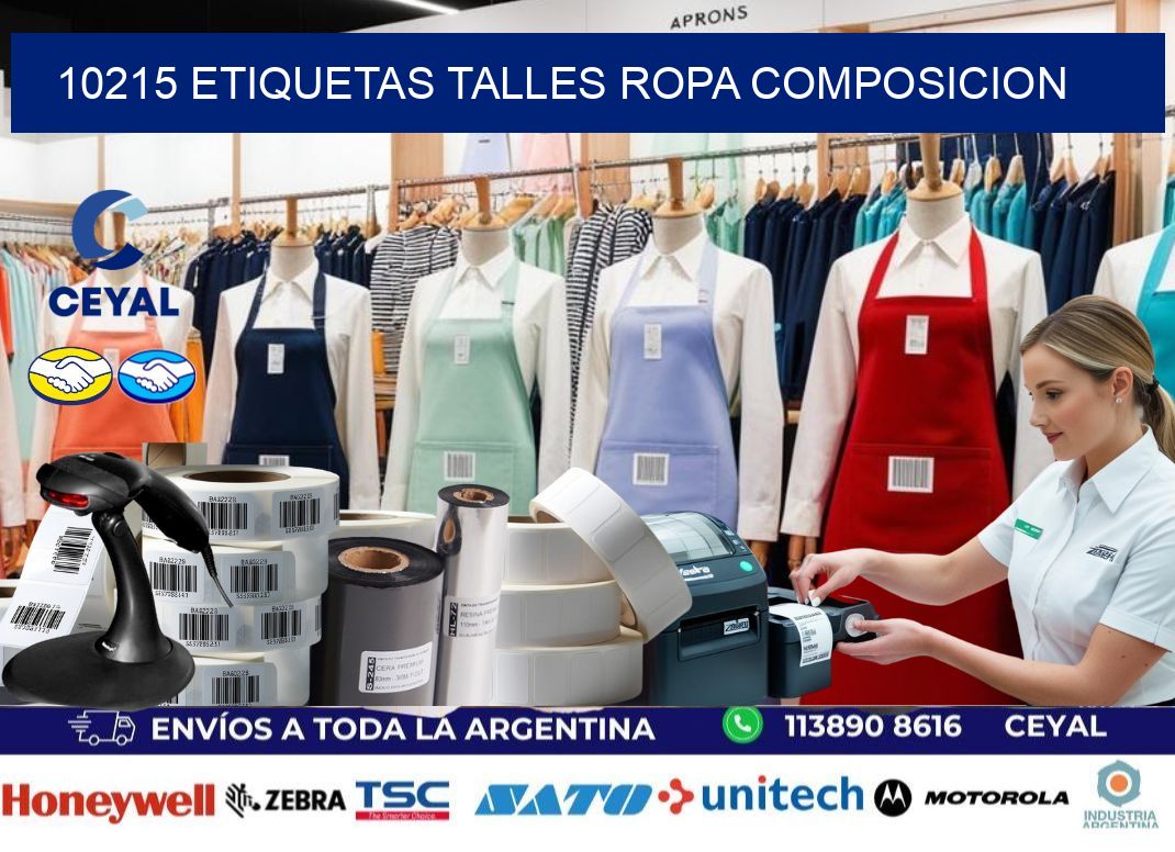 10215 ETIQUETAS TALLES ROPA COMPOSICION