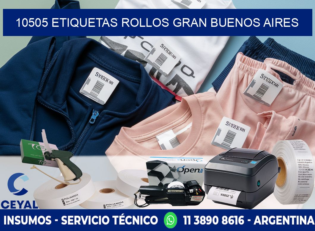 10505 etiquetas rollos GRAN BUENOS AIRES
