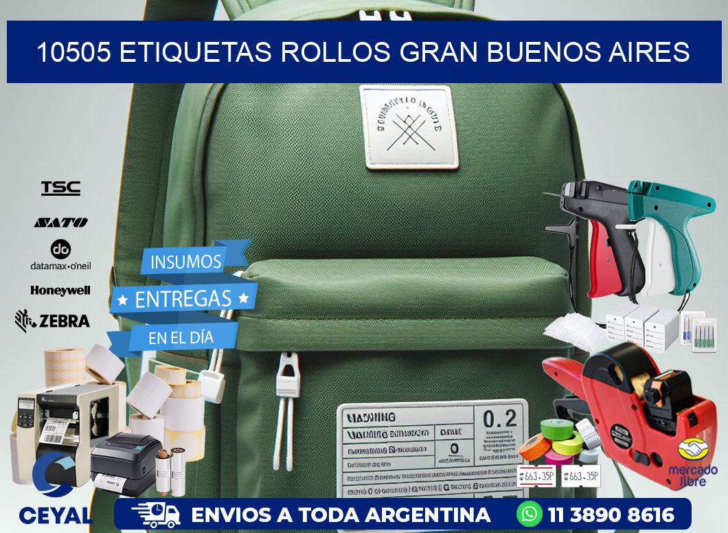 10505 etiquetas rollos GRAN BUENOS AIRES
