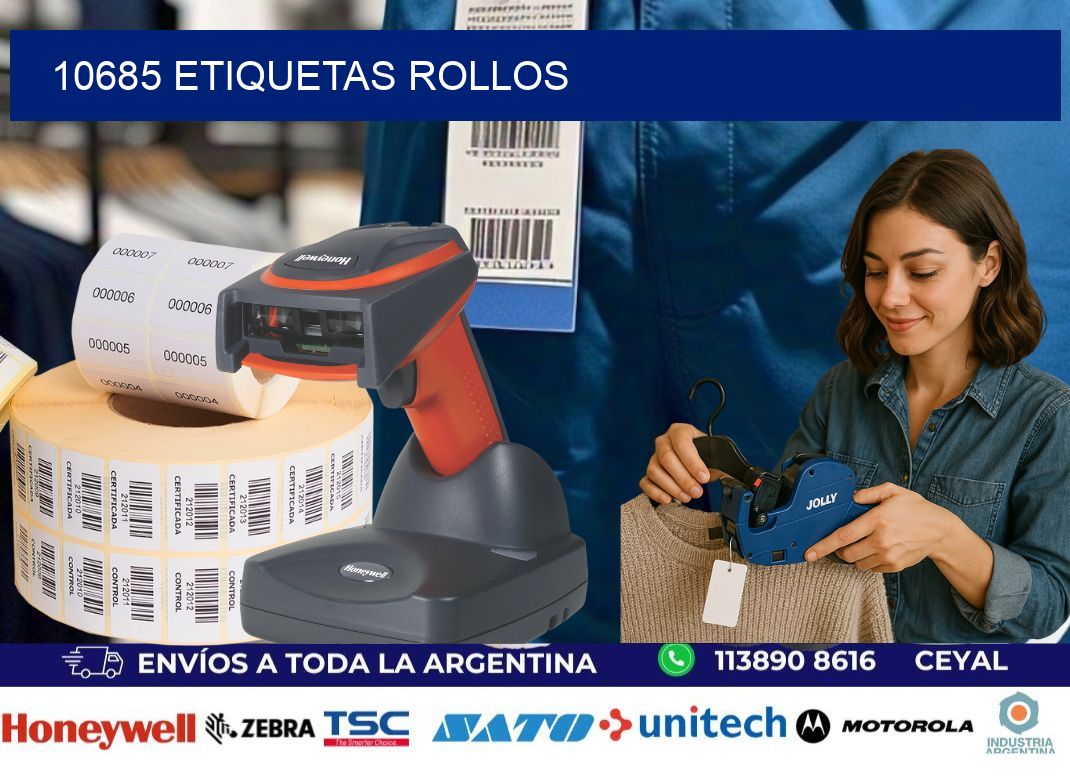 10685 etiquetas rollos