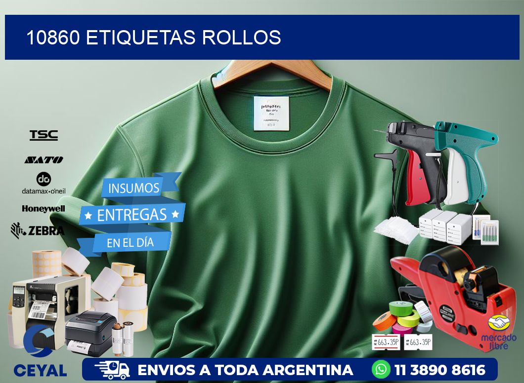 10860 etiquetas rollos