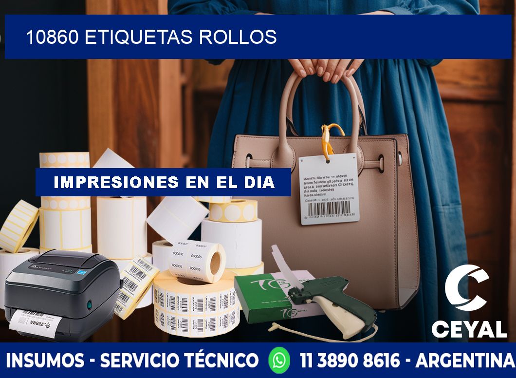 10860 etiquetas rollos