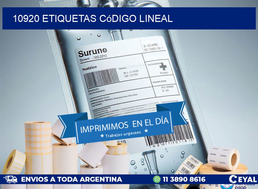 10920 Etiquetas código lineal
